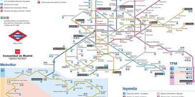 Madrid kituo cha metro ramani